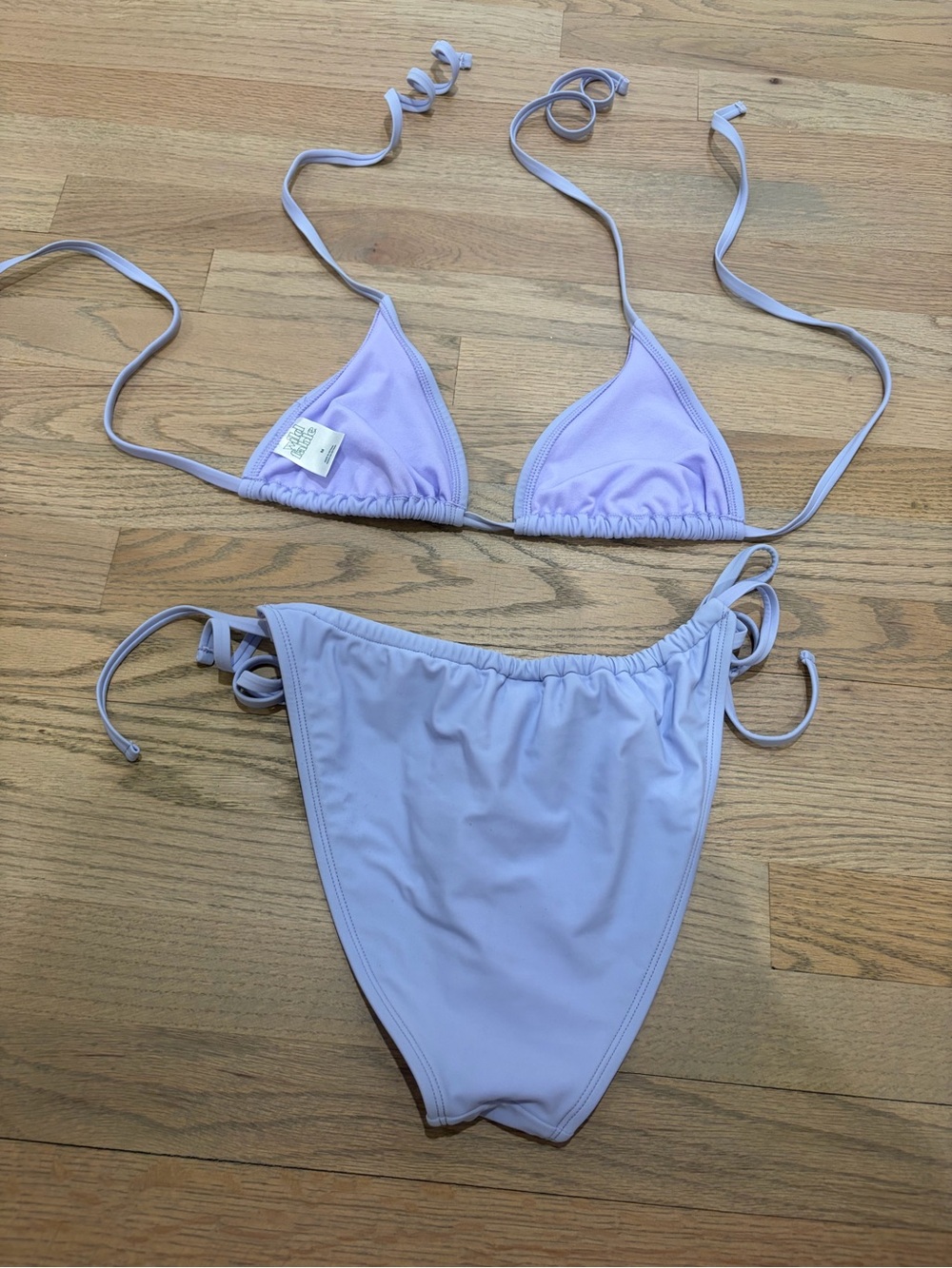 Lilac Triangle String Bikini Set - Picture 2 of 2